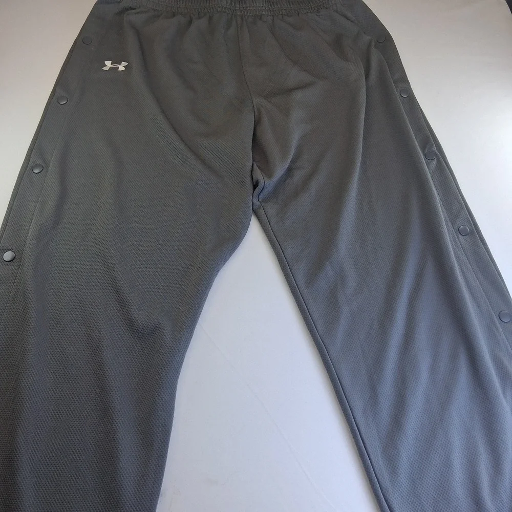 Under Armour Mens XL HeatGear Loose Fit Gray Woven Track Pants XL